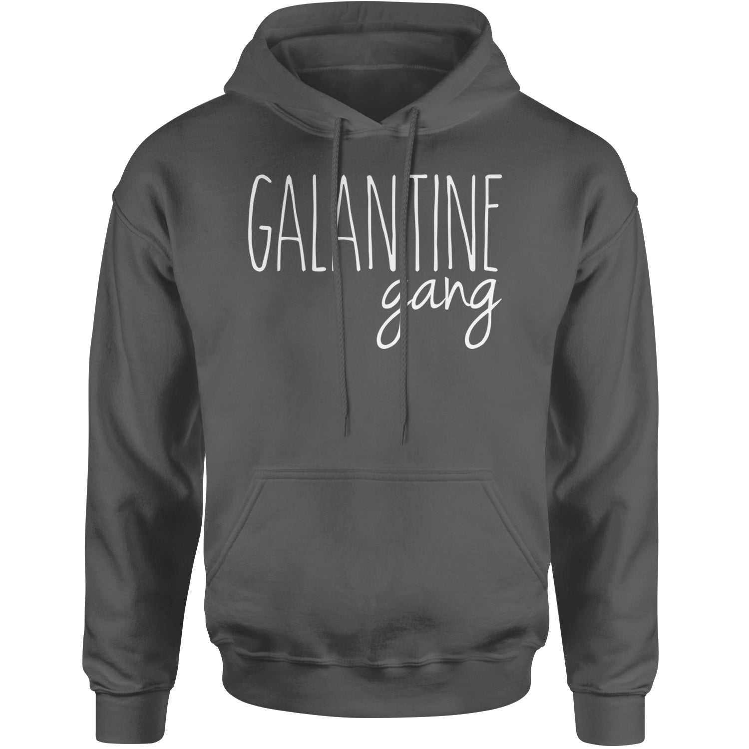 Galentine Gang Valentine's Shirt Adult Hoodie Sweatshirt Charcoal Grey