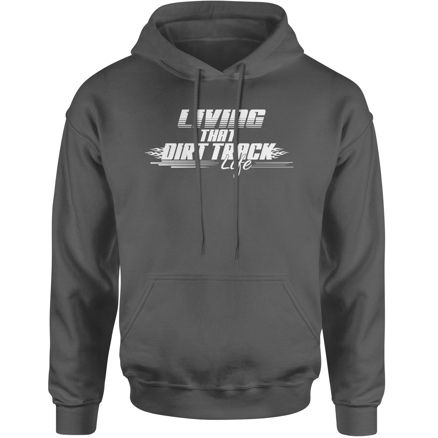 Living That Dirt Track Life Adult Hoodie Sweatshirt Black