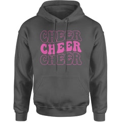 Cheer Cheer Cheer Adult Hoodie Sweatshirt Charcoal Grey