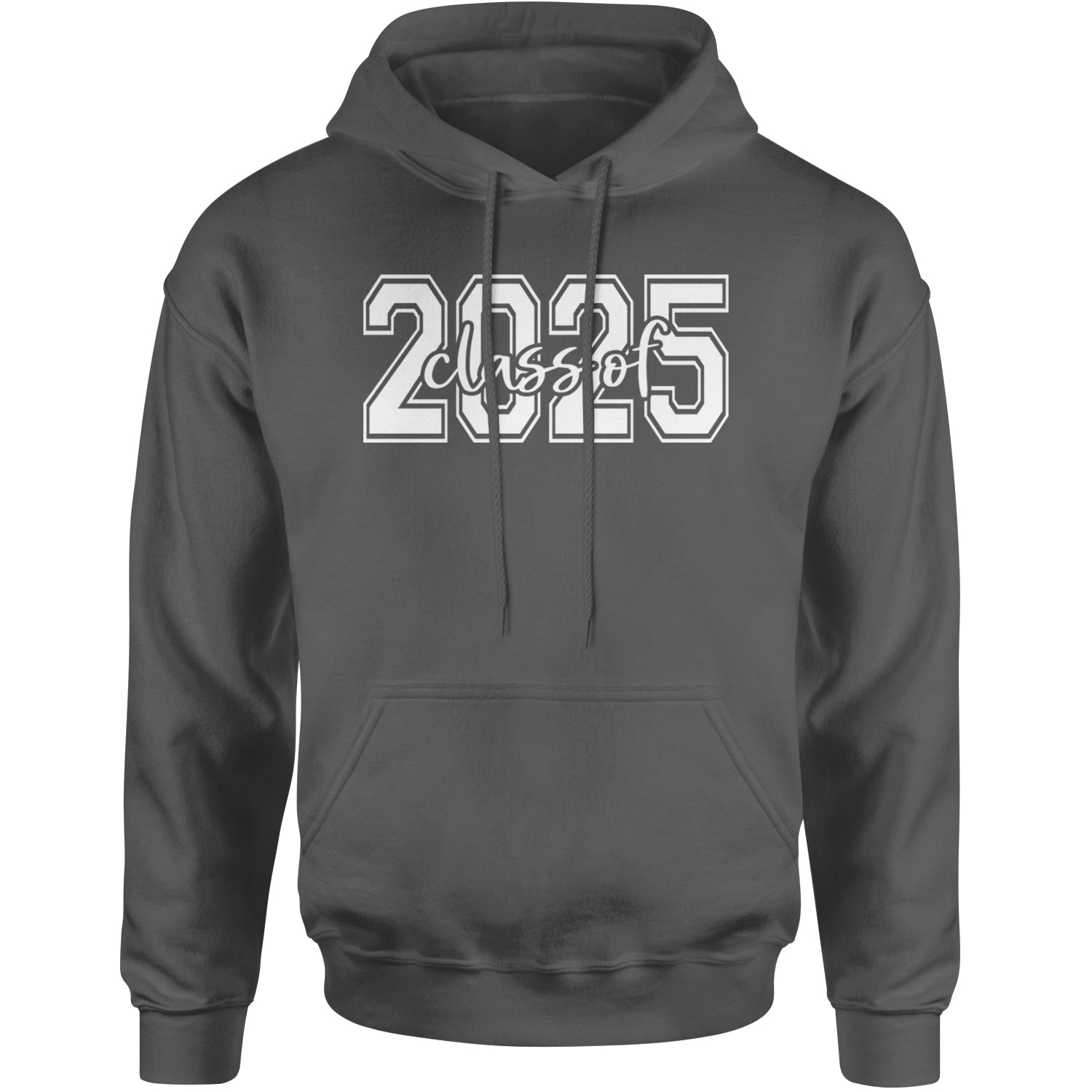 Class Of 2025 Graduation Adult Hoodie Sweatshirt Charcoal Grey