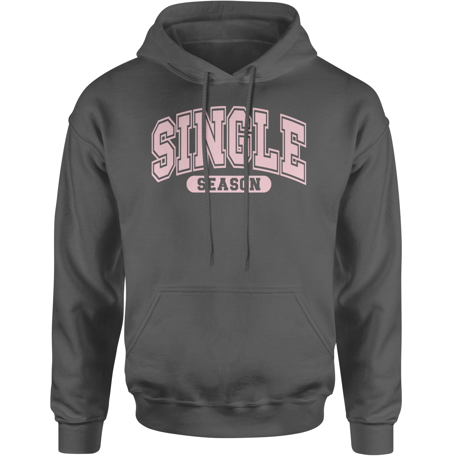 Single Season Valentine's Day Adult Hoodie Sweatshirt Charcoal Grey