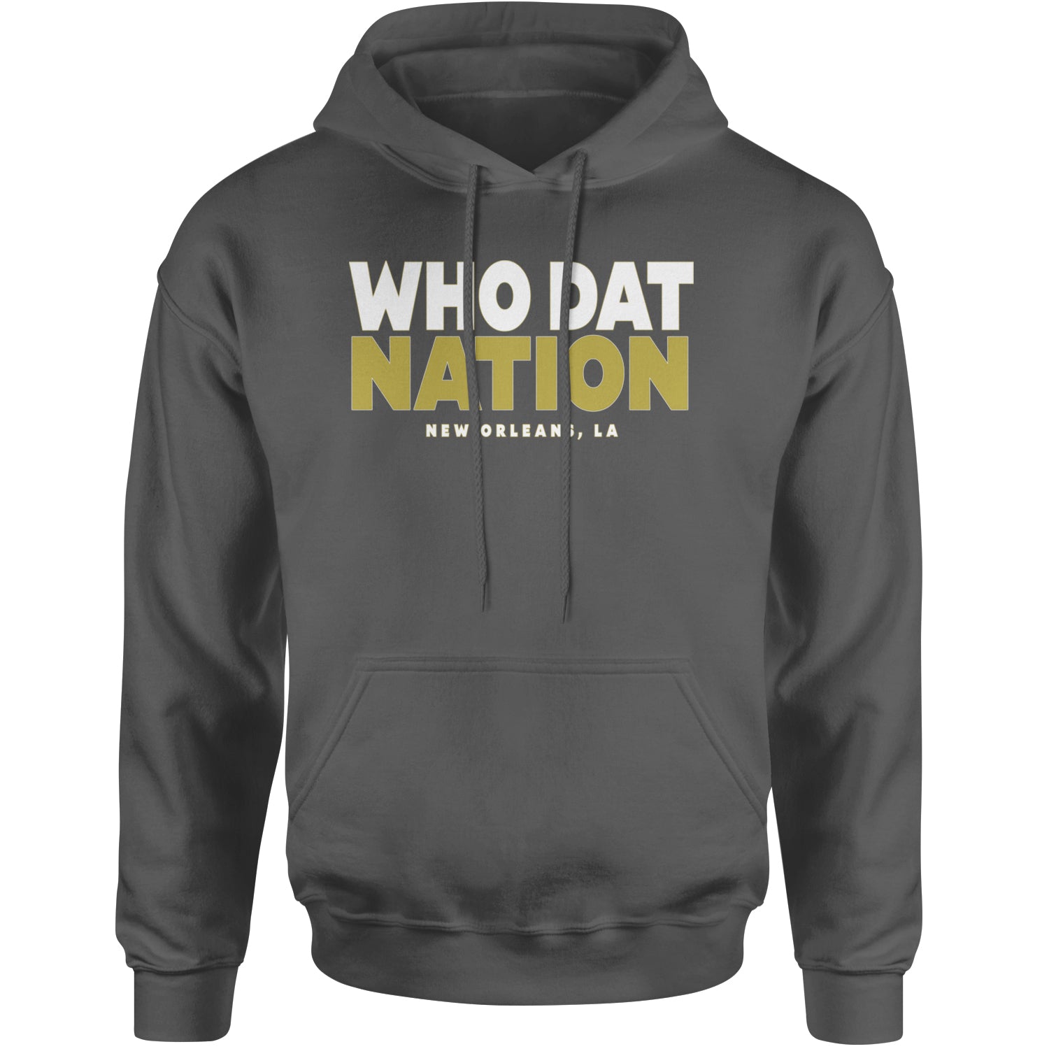 New Orleans Who Dat Nation Adult Hoodie Sweatshirt Black