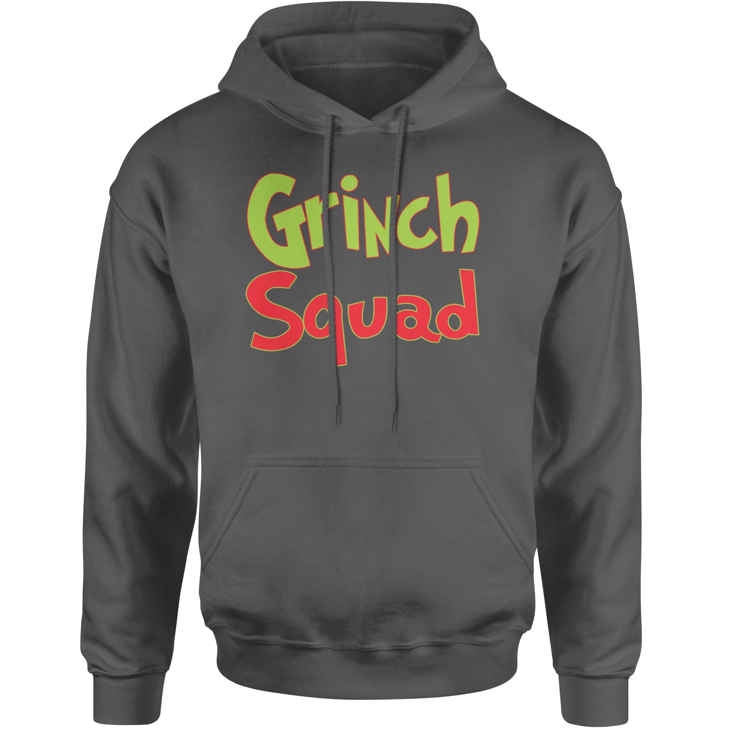 Gr-nch Squad Jolly Grinchmas Merry Christmas Adult Hoodie Sweatshirt Charcoal Grey