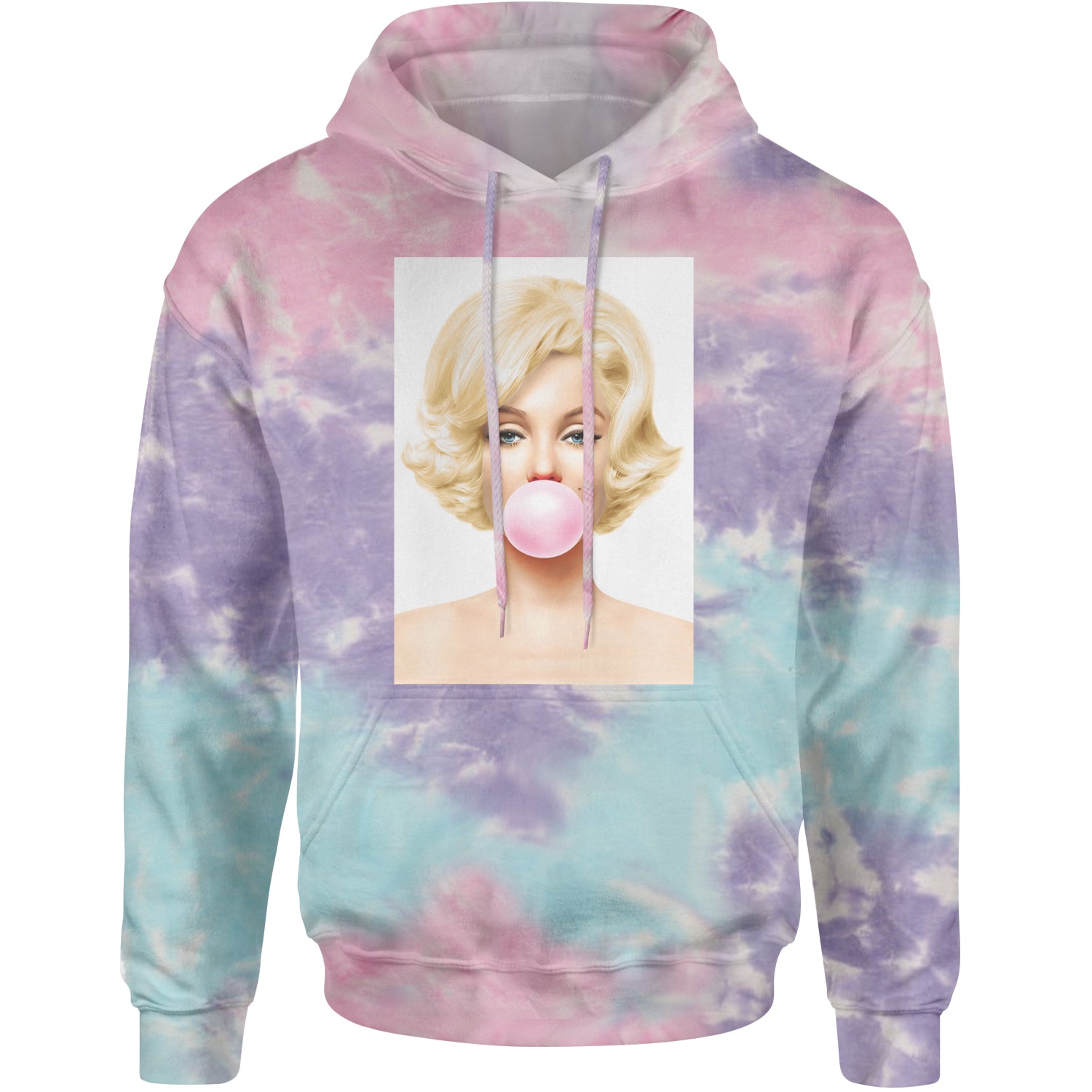 Ms. Monroe Pink Bubble Gum American Icon Adult Hoodie Sweatshirt Cotton Candy