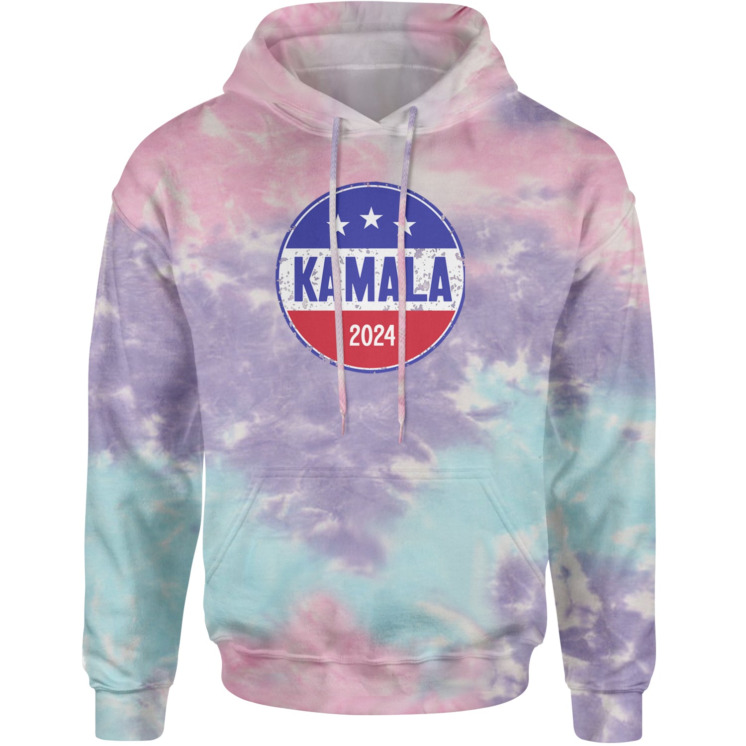 Kamala Badge 2024 - Kamala Harris For President 2024 Adult Hoodie Sweatshirt Cotton Candy