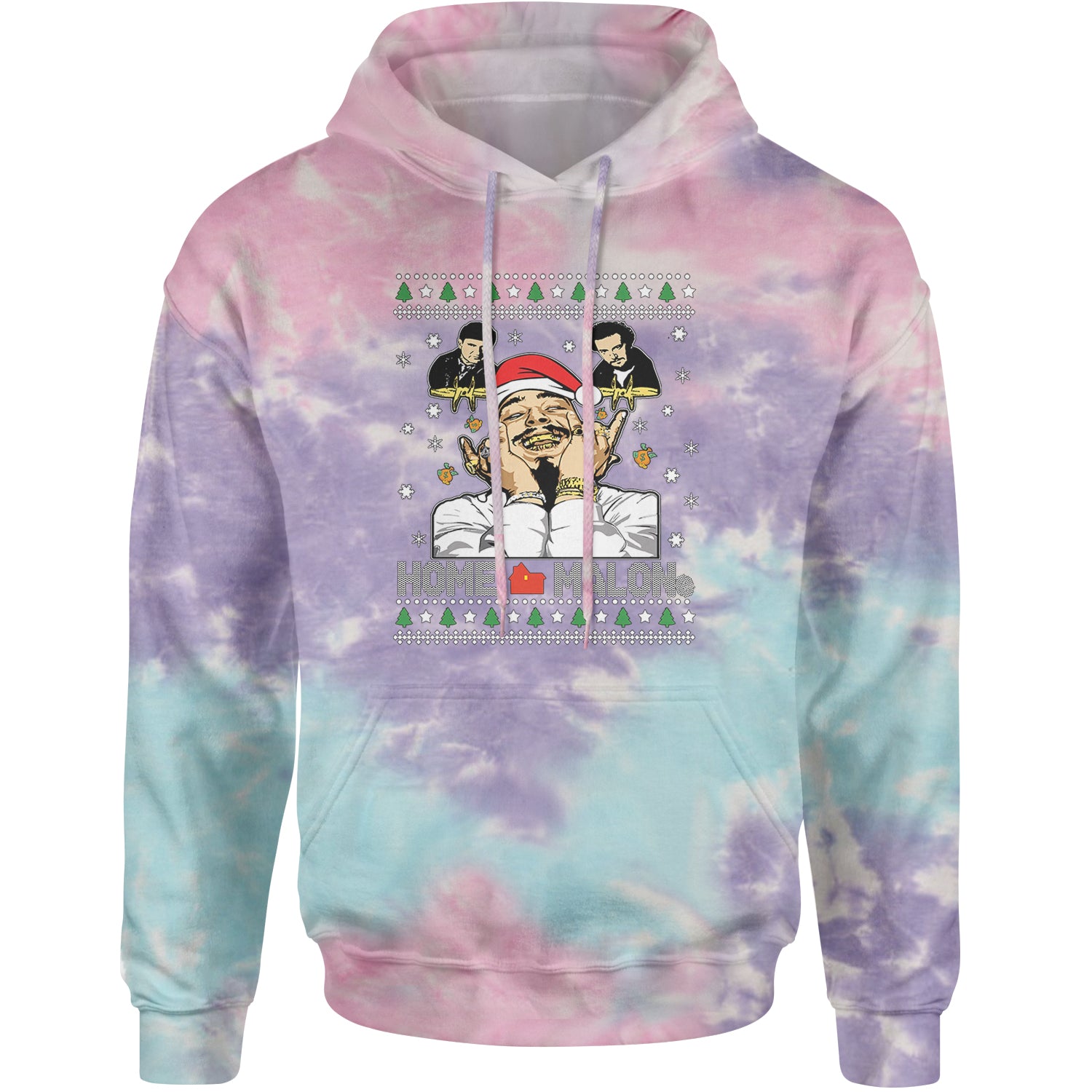 Home Malone Ugly Christmas Adult Hoodie Sweatshirt White
