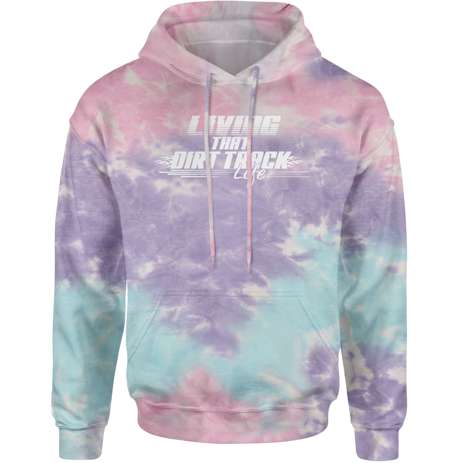 Living That Dirt Track Life Adult Hoodie Sweatshirt Cotton Candy