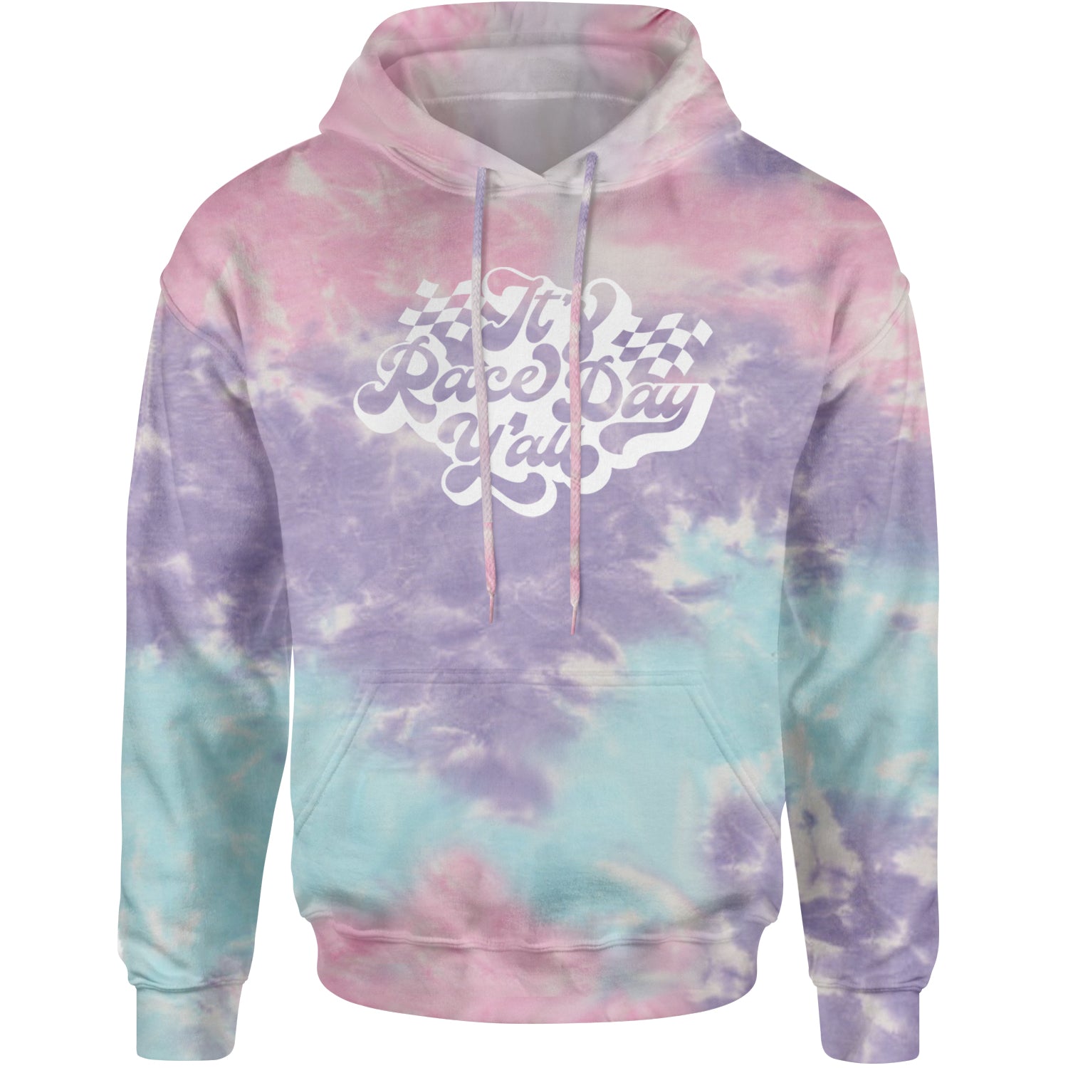 It's Race Day, Y'all Adult Hoodie Sweatshirt Cotton Candy