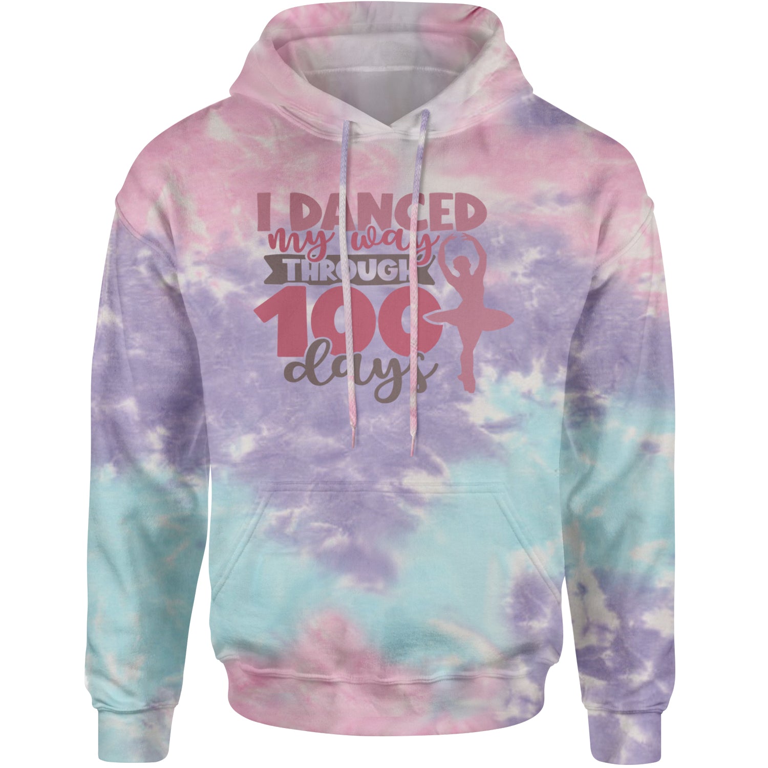 I Danced My Way Through 100 Days Of School Adult Hoodie Sweatshirt Cotton Candy