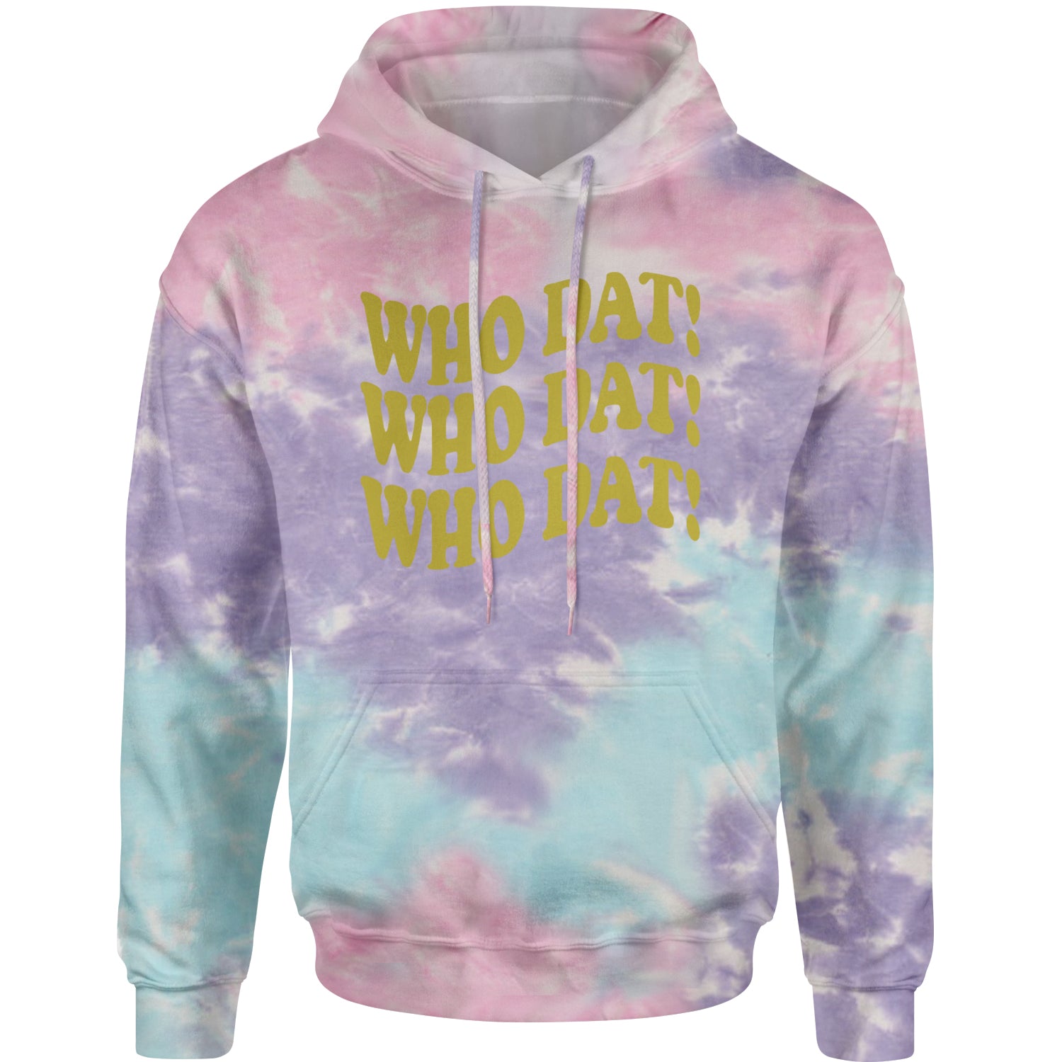 Who Dat Wavy Design Who Dat Nation Adult Hoodie Sweatshirt Cotton Candy