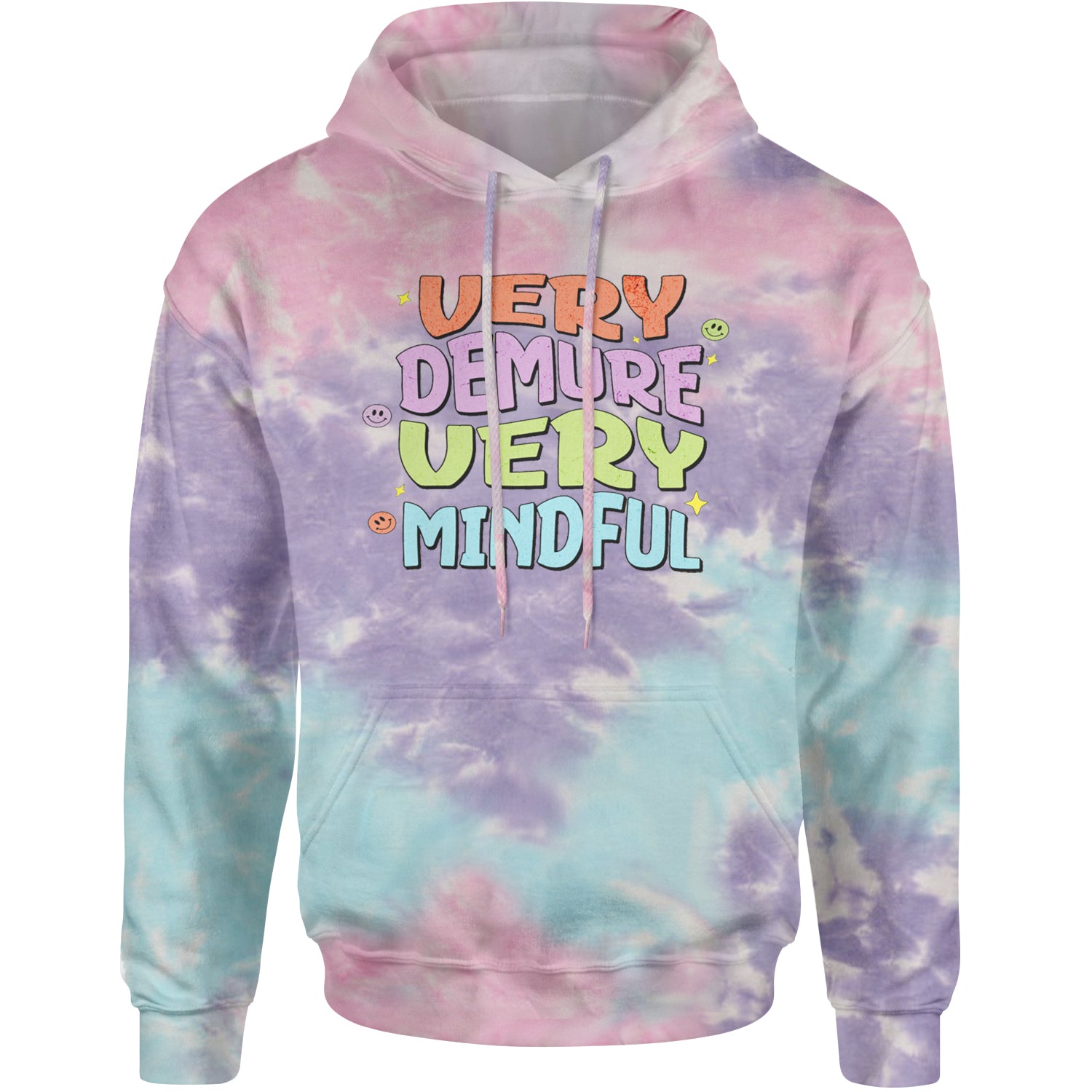 Very Demure, Very Mindful Adult Hoodie Sweatshirt Cotton Candy