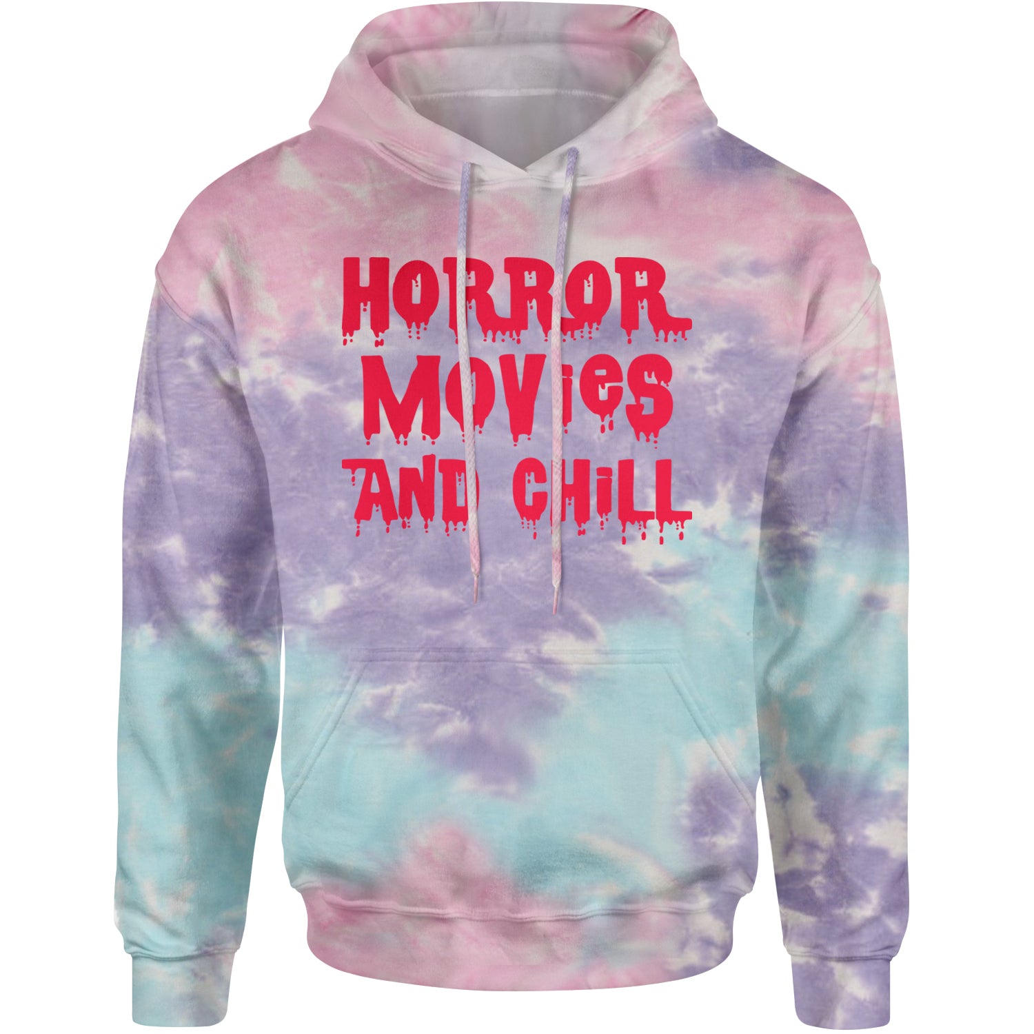 Horror Movies and Chill Adult Hoodie Sweatshirt Cotton Candy