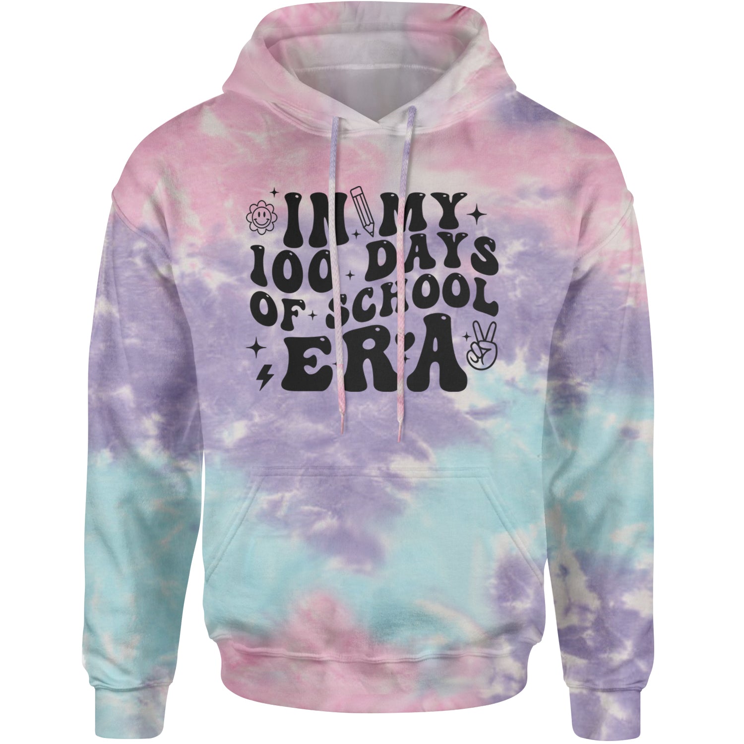 In My 100 Days Of School Era Adult Hoodie Sweatshirt Cotton Candy