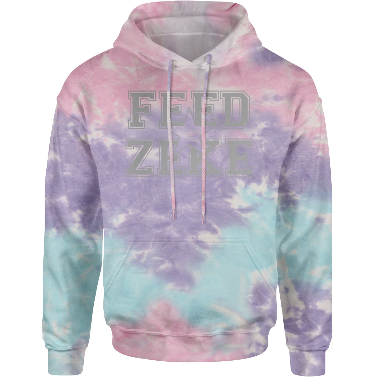 Feed Zeke Football Adult Hoodie Sweatshirt Cotton Candy