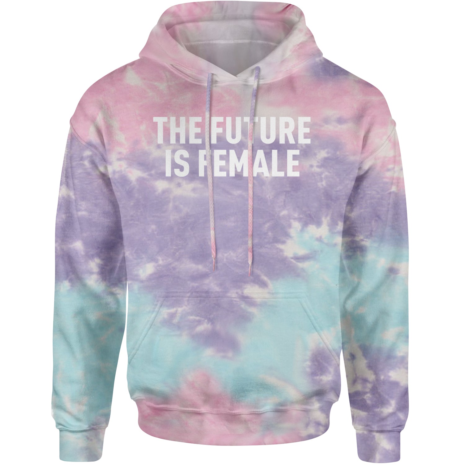 The Future Is Female Feminism  Adult Hoodie Sweatshirt Cotton Candy