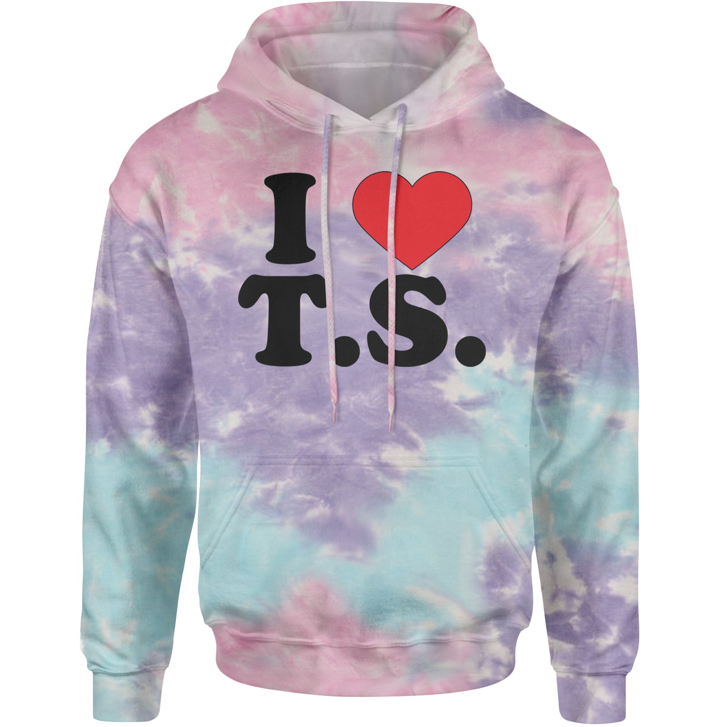 I Heart T.S. Concert Music Lover  Adult Hoodie Sweatshirt Cotton Candy