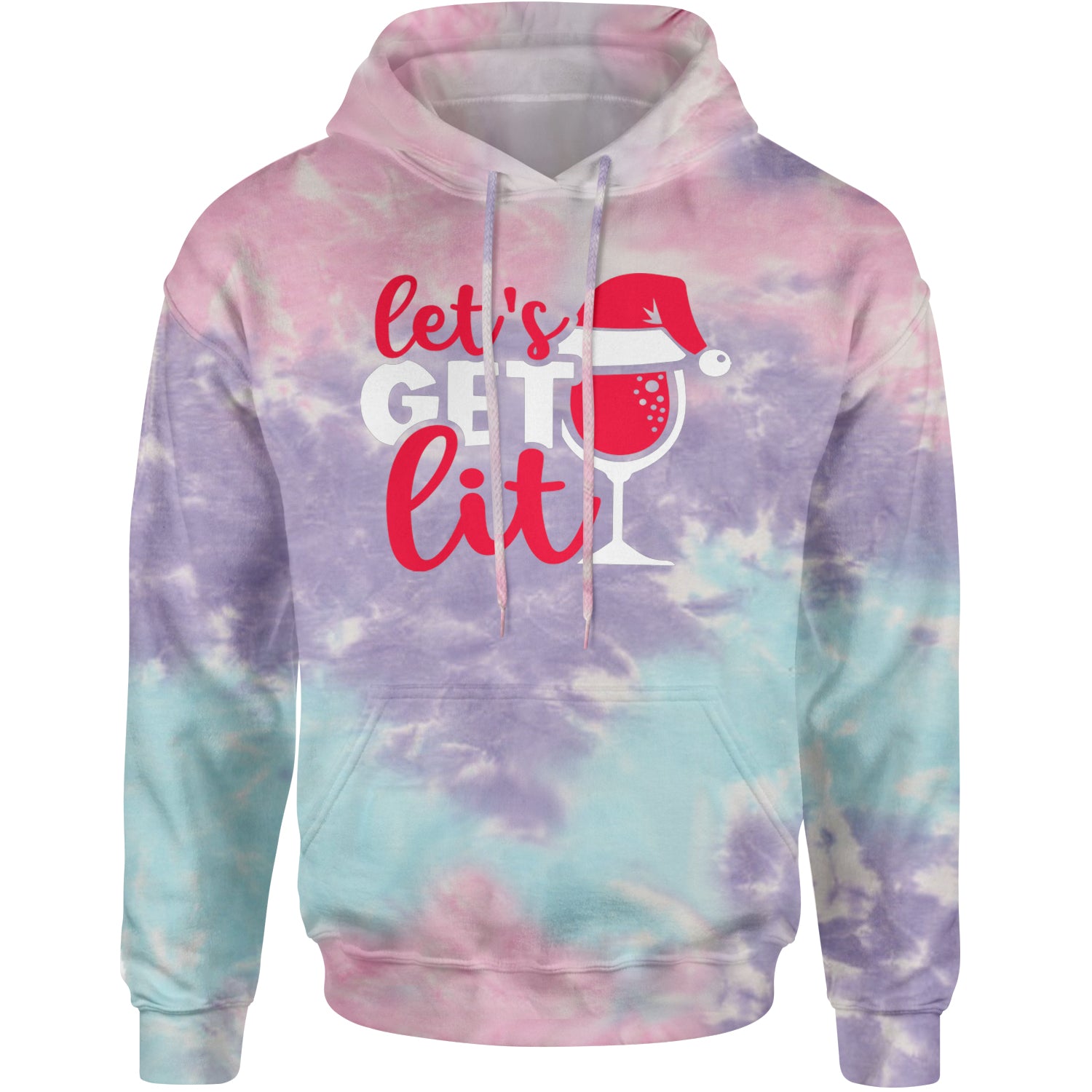 Let’s Get Lit Adult Hoodie Sweatshirt Cotton Candy