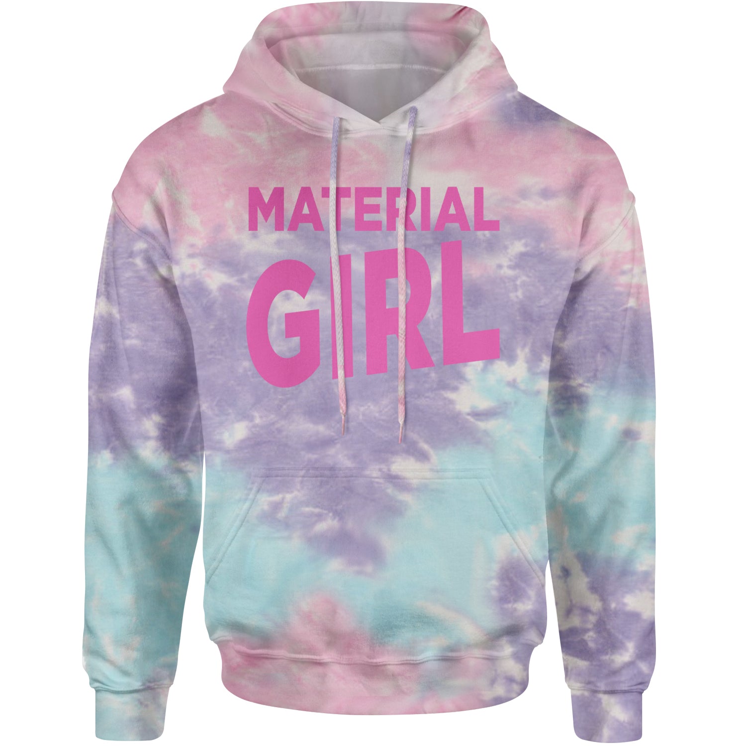 Material Girl 80's Retro Celebration Adult Hoodie Sweatshirt Cotton Candy