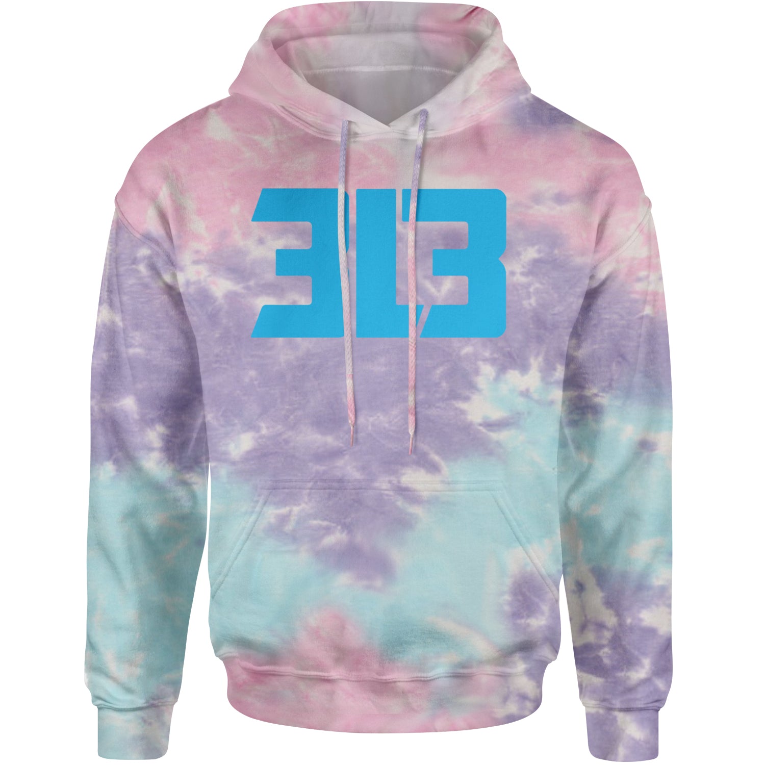 3L3 From The 313 Detroit Football Adult Hoodie Sweatshirt Cotton Candy