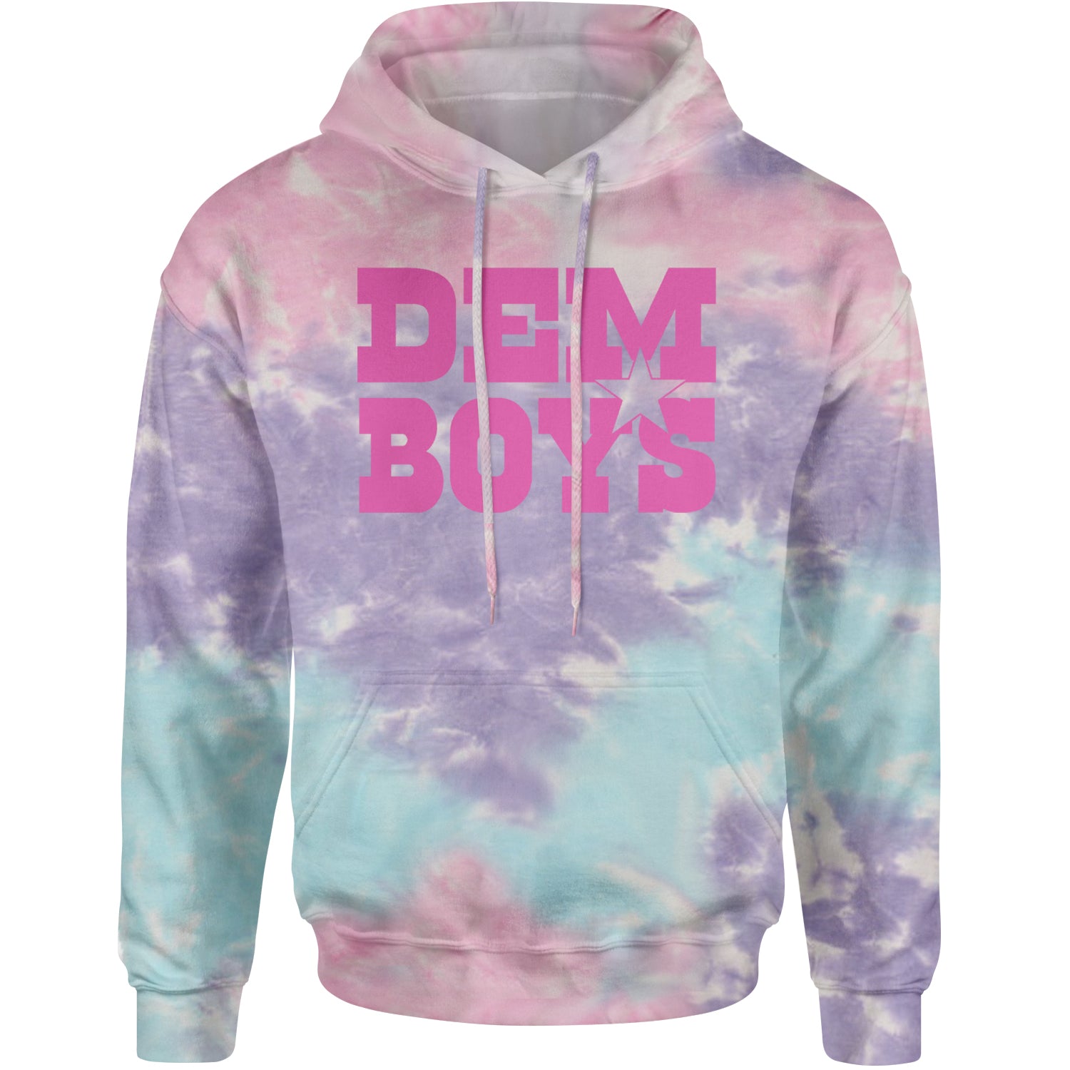 Dem Boys Hot Pink Dallas  Adult Hoodie Sweatshirt Cotton Candy