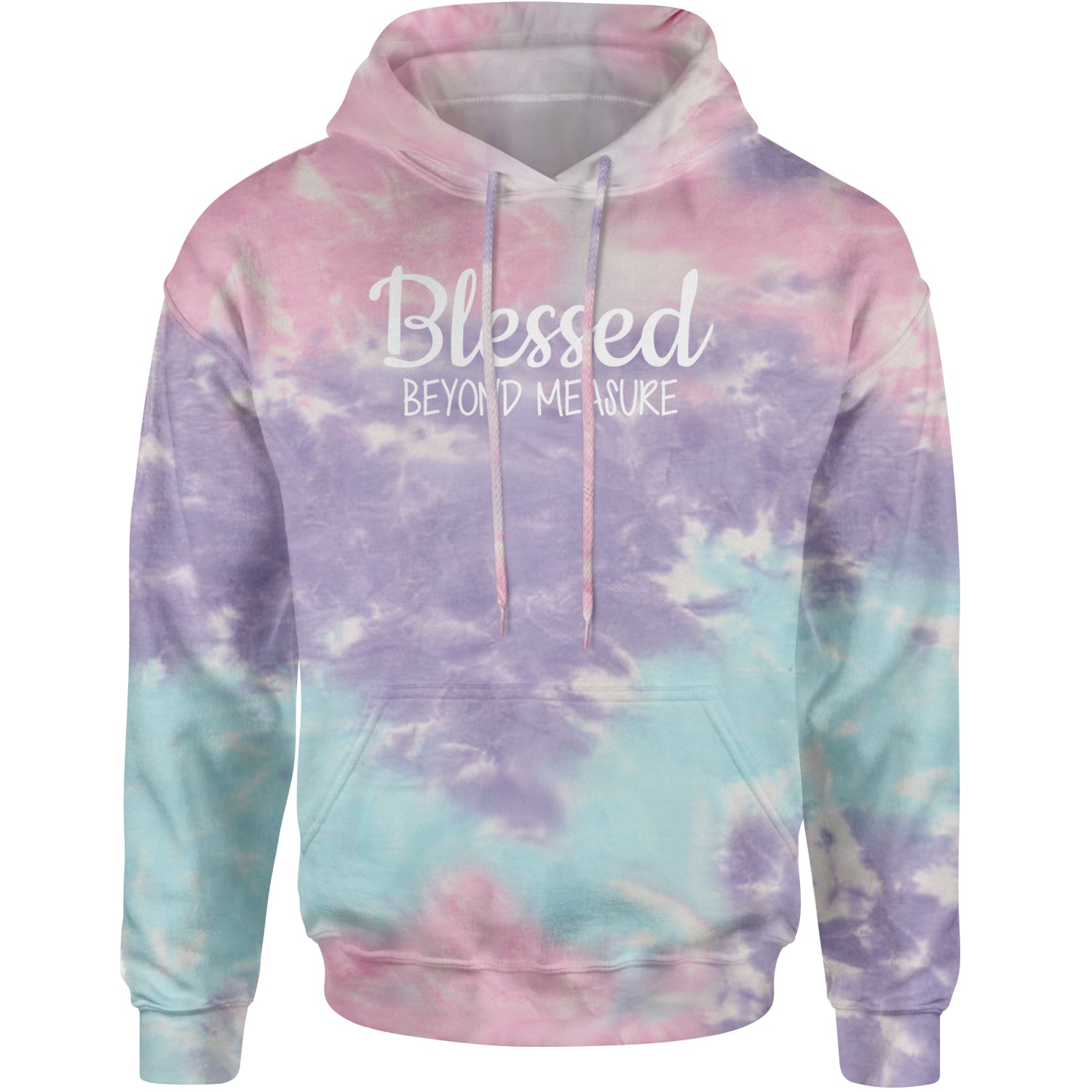 Blessed Beyond Measure Adult Hoodie Sweatshirt Cotton Candy