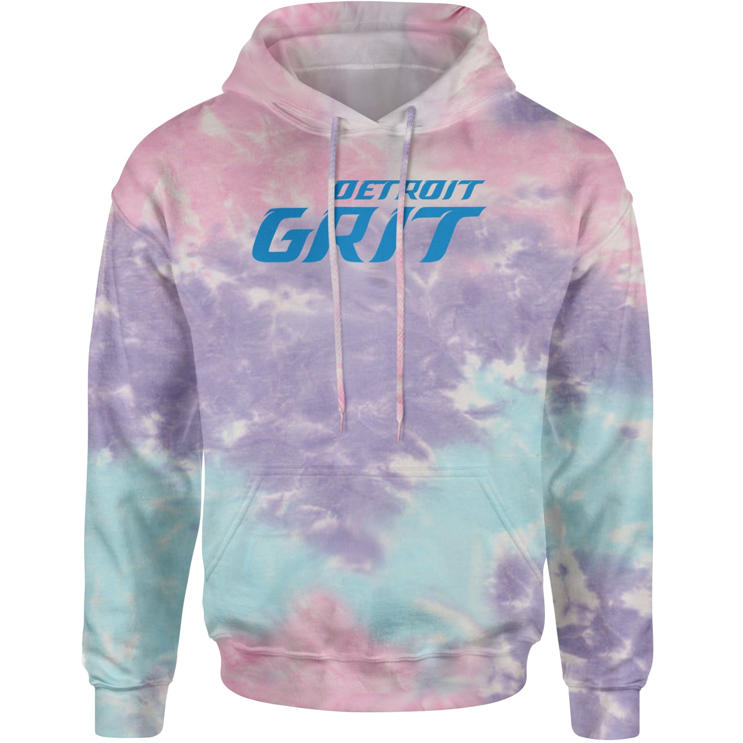 Grit Detroit Football Hard Knocks Adult Hoodie Sweatshirt Cotton Candy