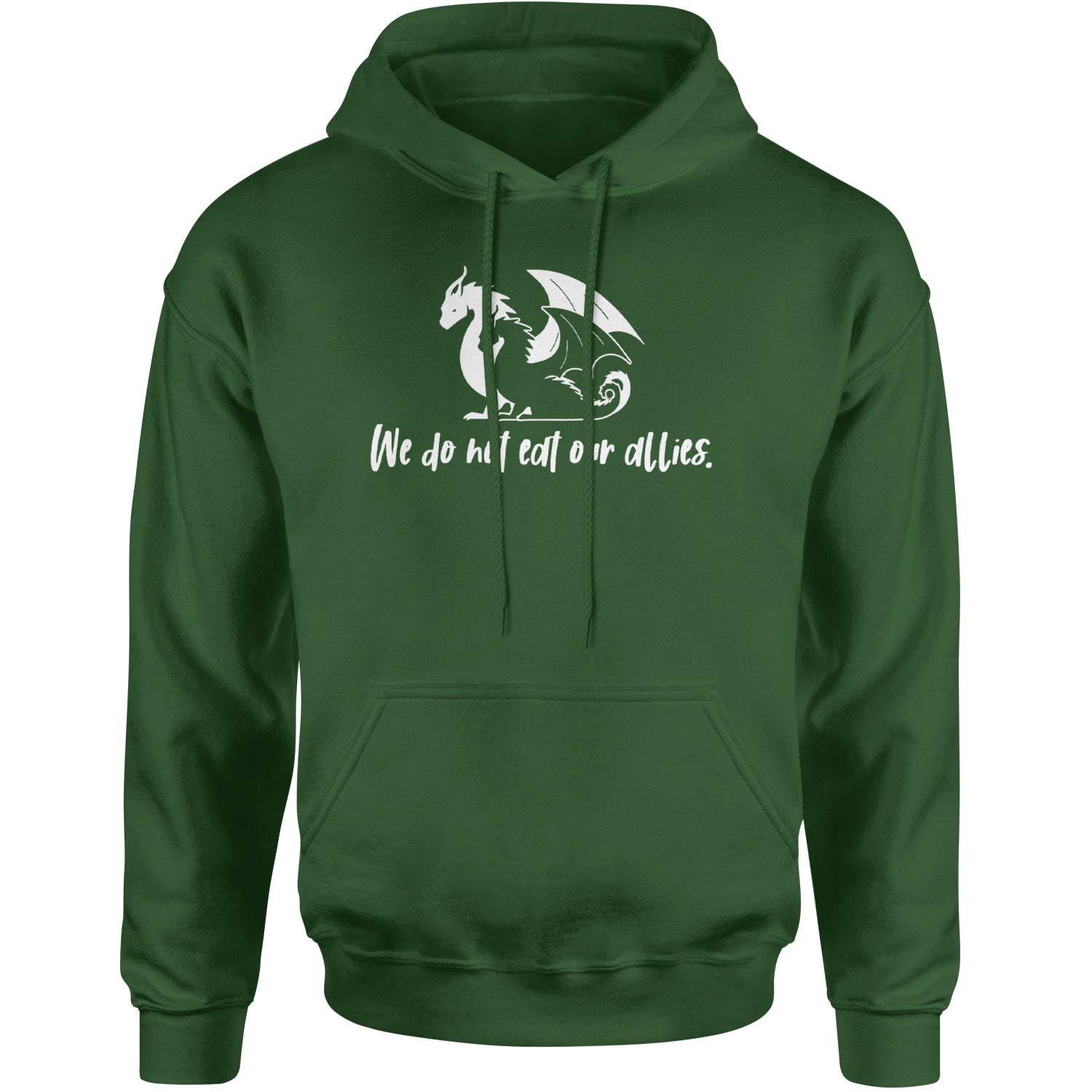 We Do Not Eat Our Allies Fourth Wing Basgiath Adult Hoodie Sweatshirt Forest Green