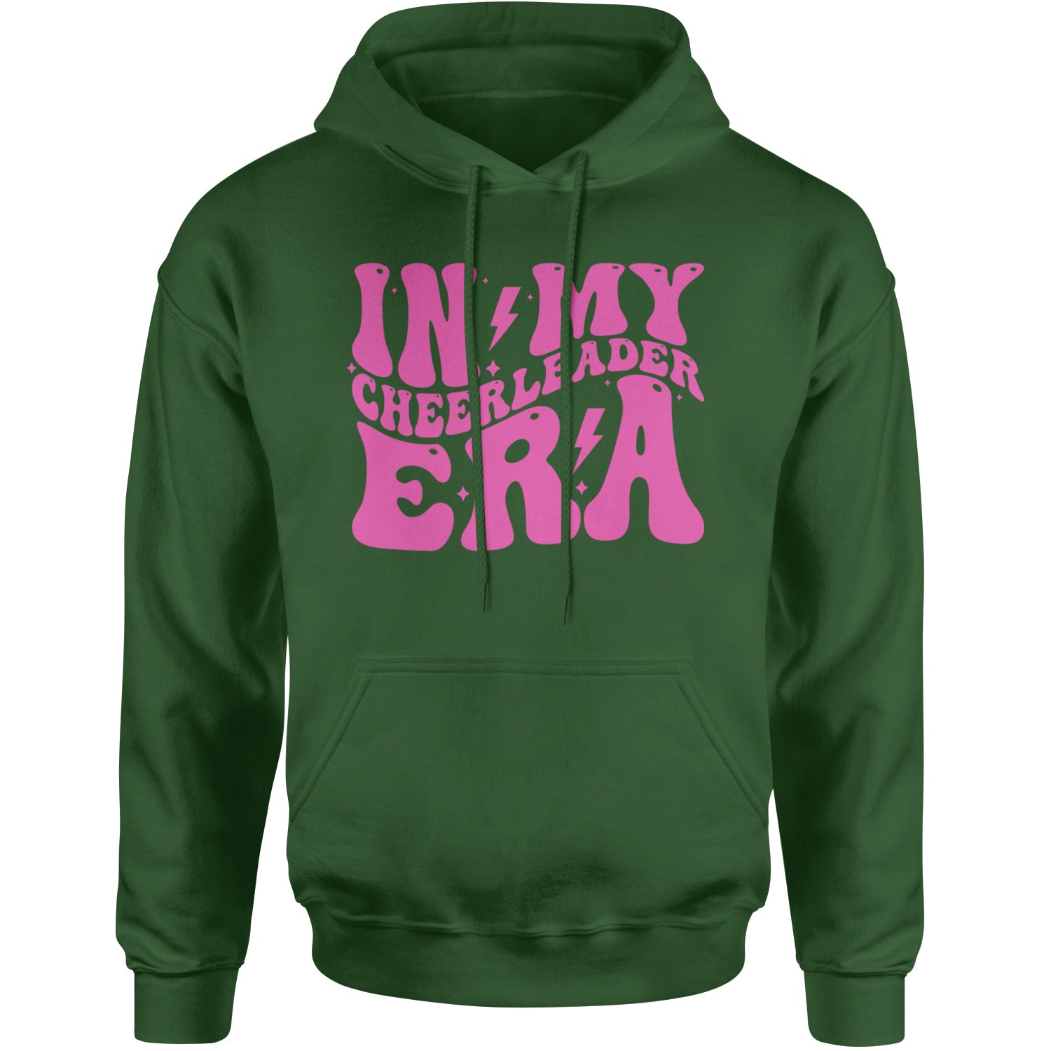 In My Cheerleader Era Adult Hoodie Sweatshirt Forest Green