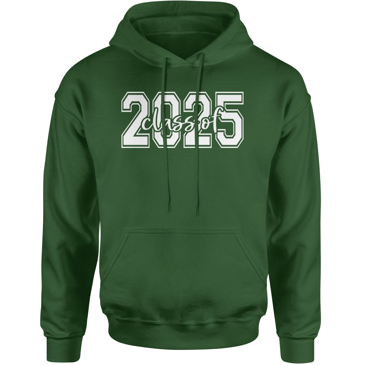 Class Of 2025 Graduation Adult Hoodie Sweatshirt Forest Green