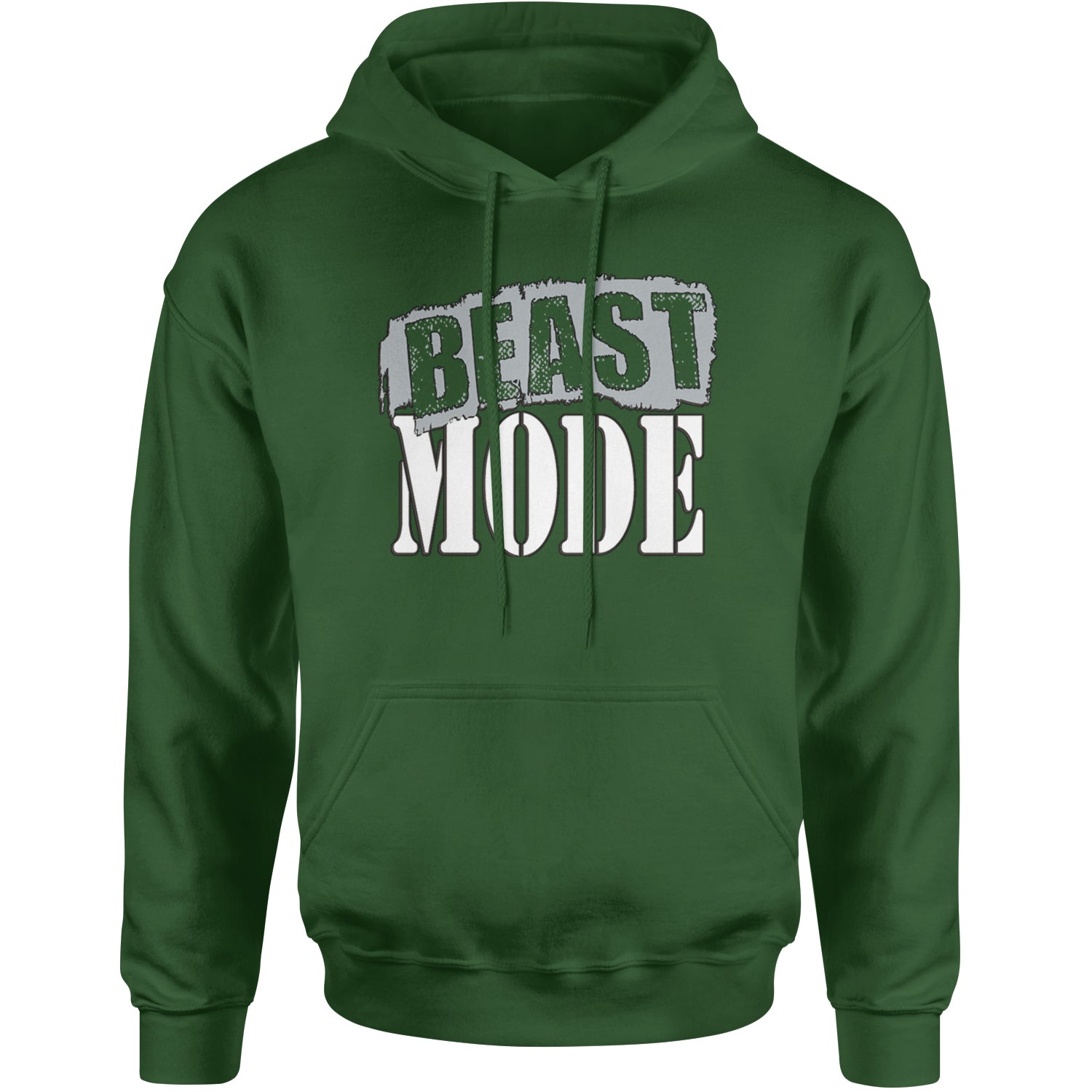 Beast Mode Training Gym Workout Adult Hoodie Sweatshirt Forest Green