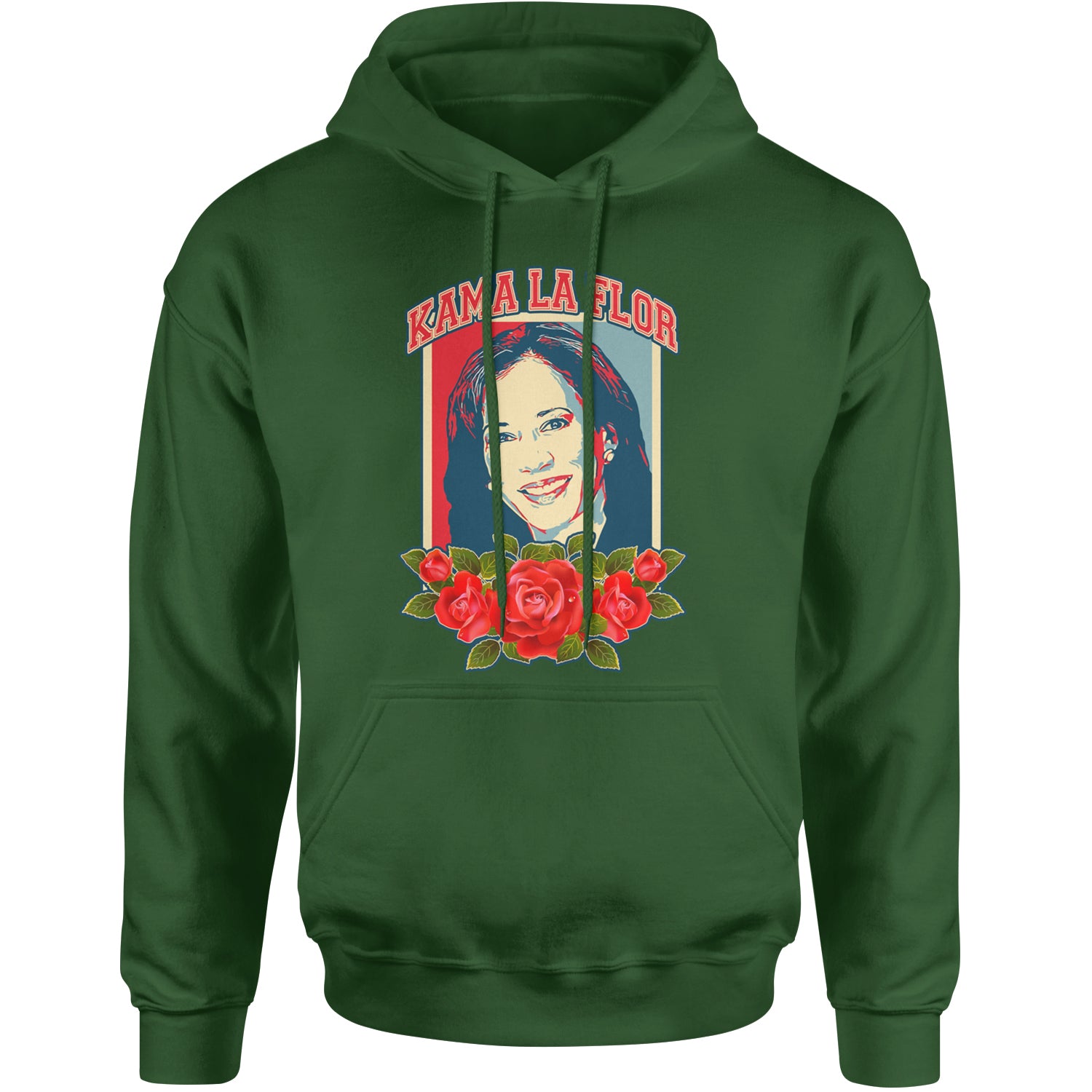 Kama La Flor Kamala Como La Flor Adult Hoodie Sweatshirt Forest Green