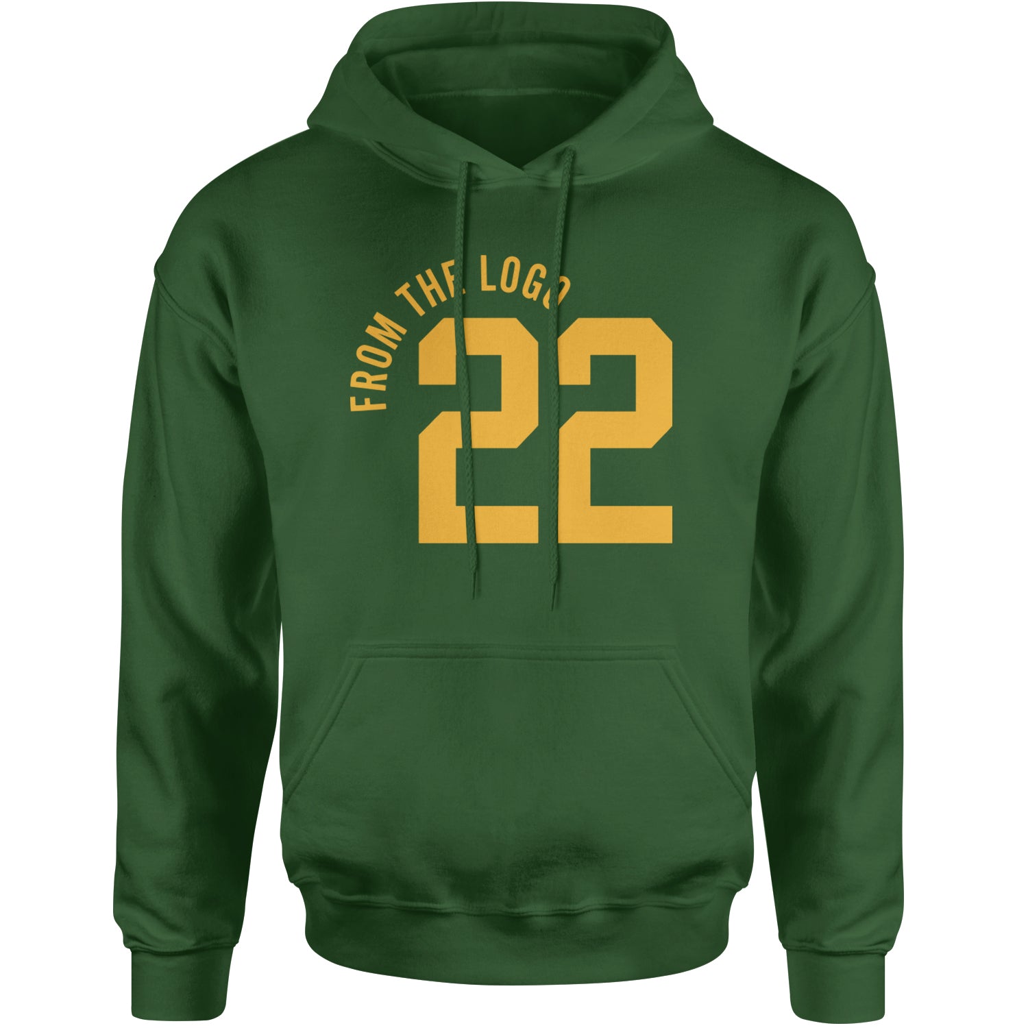 From The Logo #22 Basketball Adult Hoodie Sweatshirt Forest Green