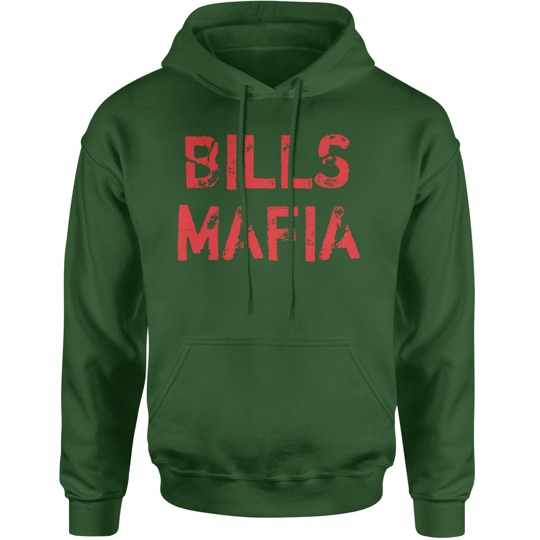 Distressed Bills Mafia Football Adult Hoodie Sweatshirt Forest Green