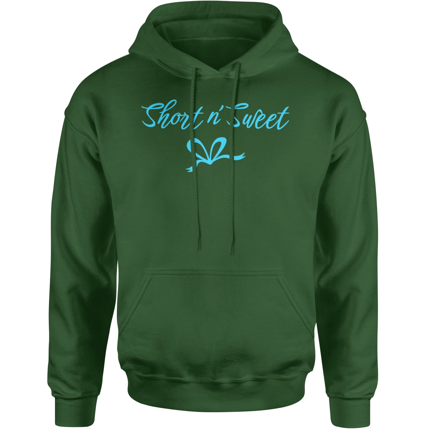 Bow Short N' Sweet Music Adult Hoodie Sweatshirt Forest Green