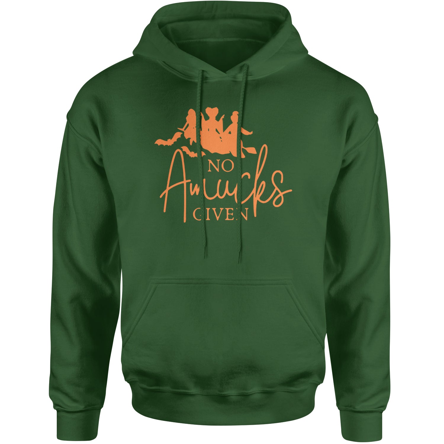 No Amucks Given Hocus Pocus Adult Hoodie Sweatshirt Forest Green