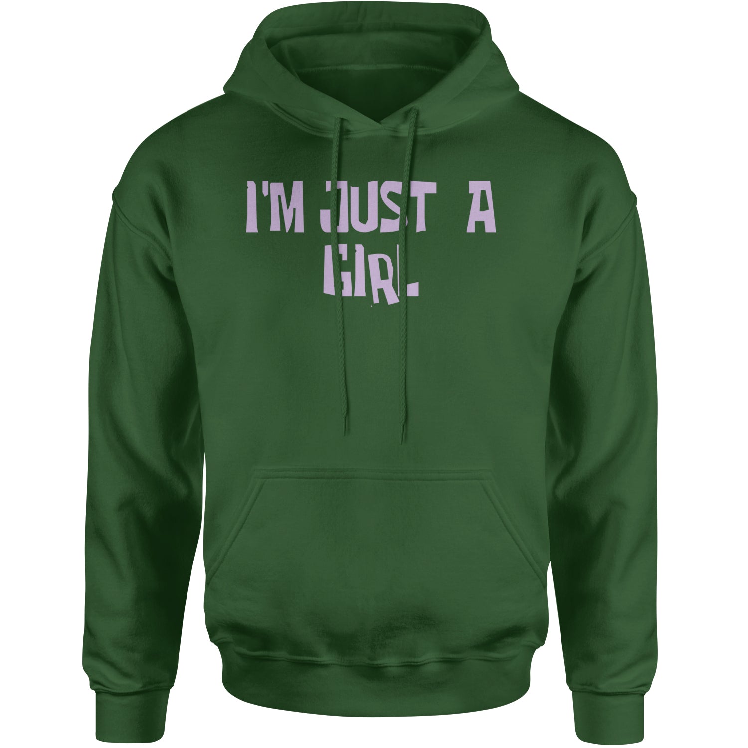 I'm Just A Girl Guts Music Adult Hoodie Sweatshirt Forest Green