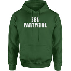 365 Party Girl Brat Girl Summer Adult Hoodie Sweatshirt Forest Green