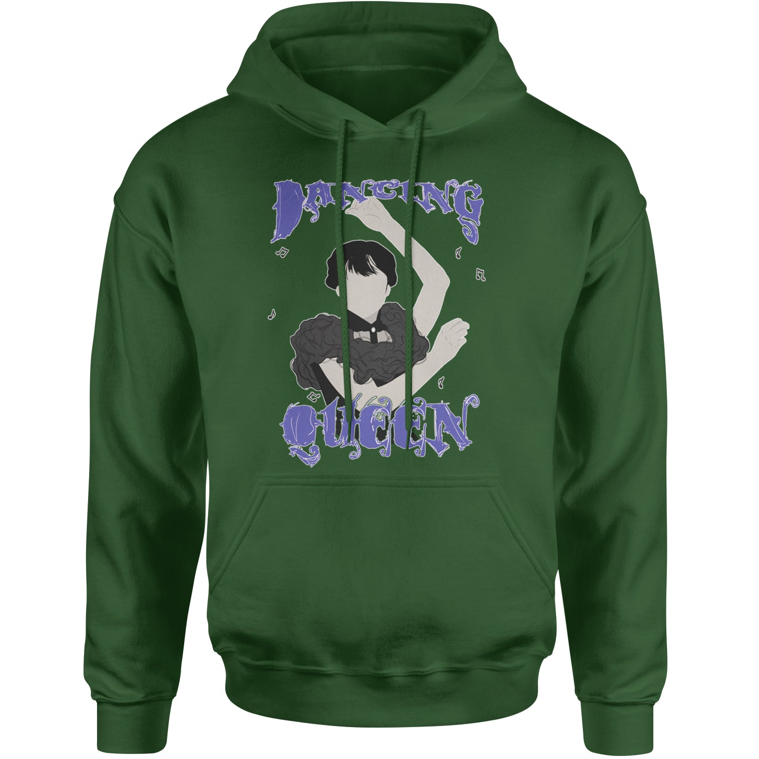 Wednesday Dancing Queen Adult Hoodie Sweatshirt Forest Green