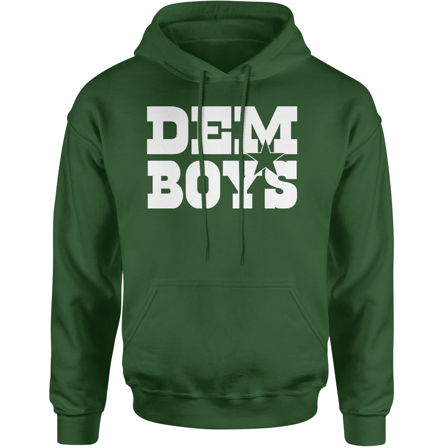 Dem Boys Dallas Football Adult Hoodie Sweatshirt Forest Green