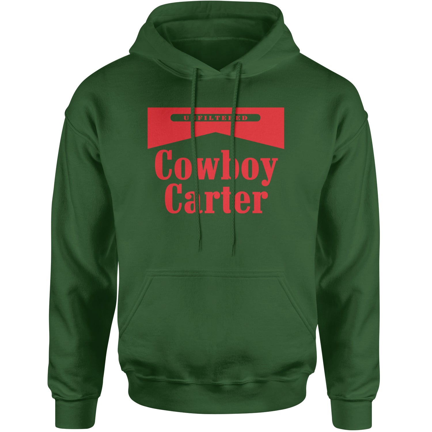 Cowboy Karter Country Act Two Adult Hoodie Sweatshirt Forest Green