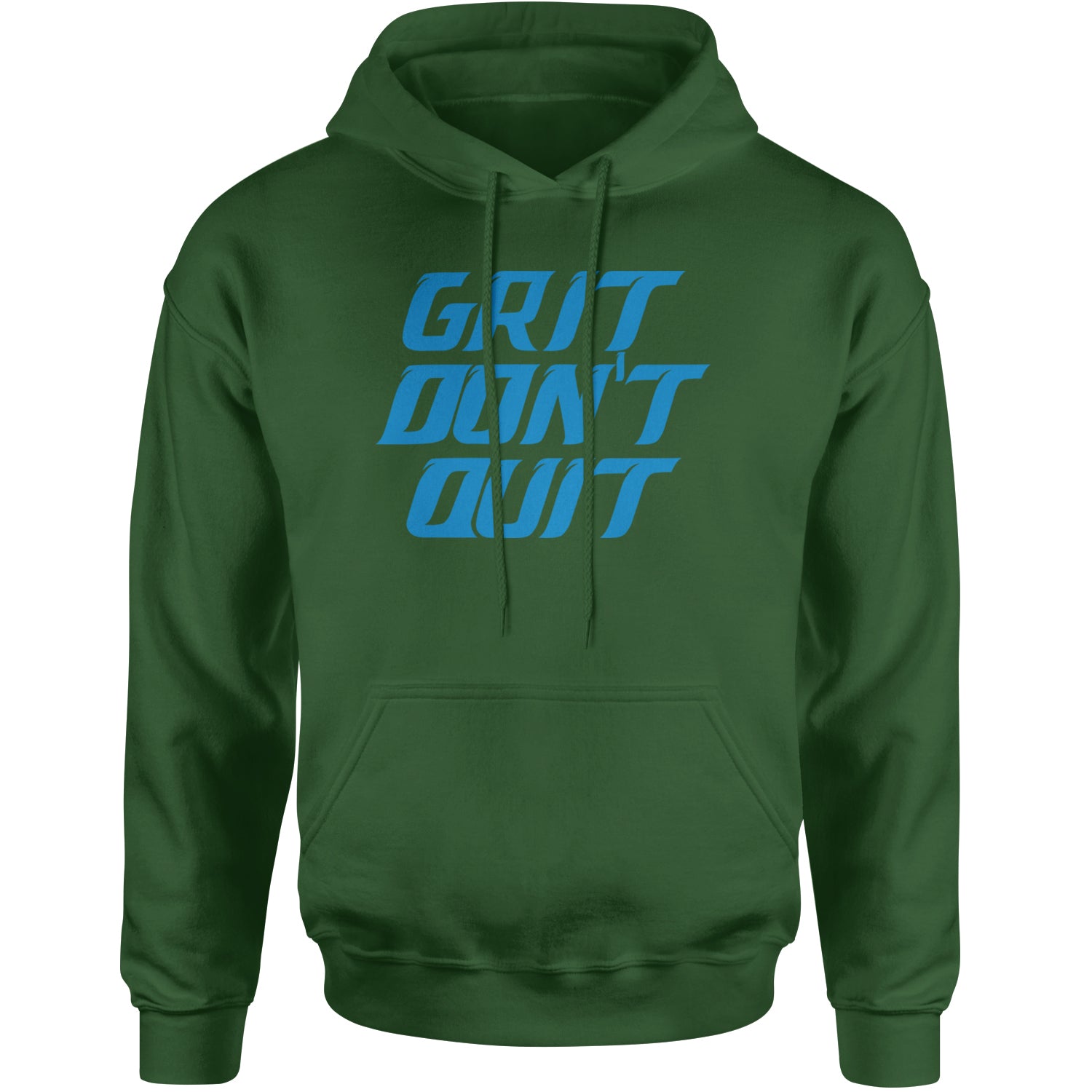 Grit Don't Quit Detroit Grit Adult Hoodie Sweatshirt Forest Green