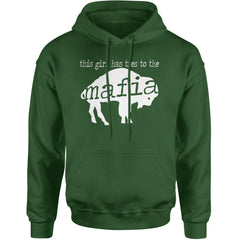 This Girl Has Ties To The Bills Mafia Adult Hoodie Sweatshirt Forest Green