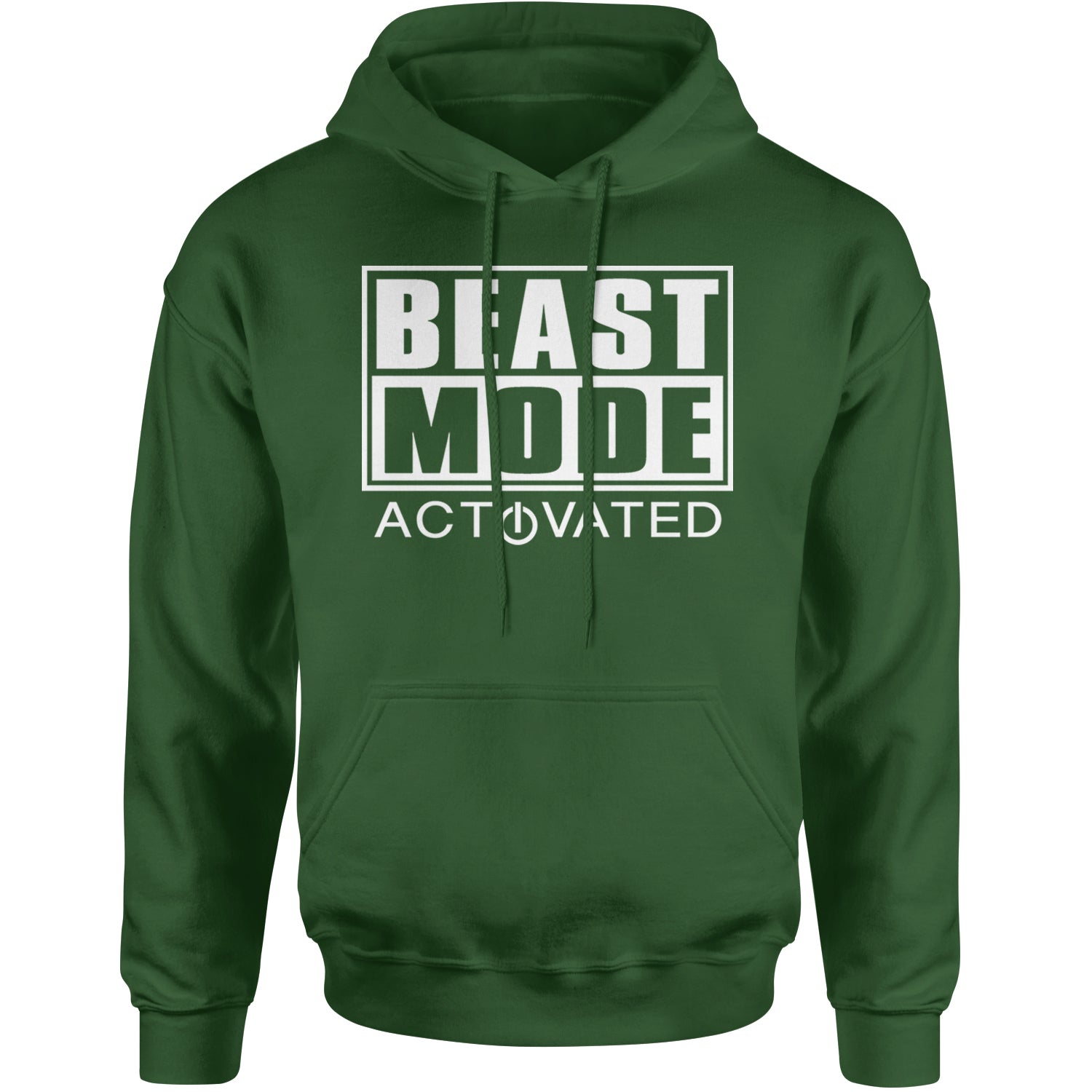 Activated Beast Mode Workout Gym Clothing Adult Hoodie Sweatshirt Forest Green