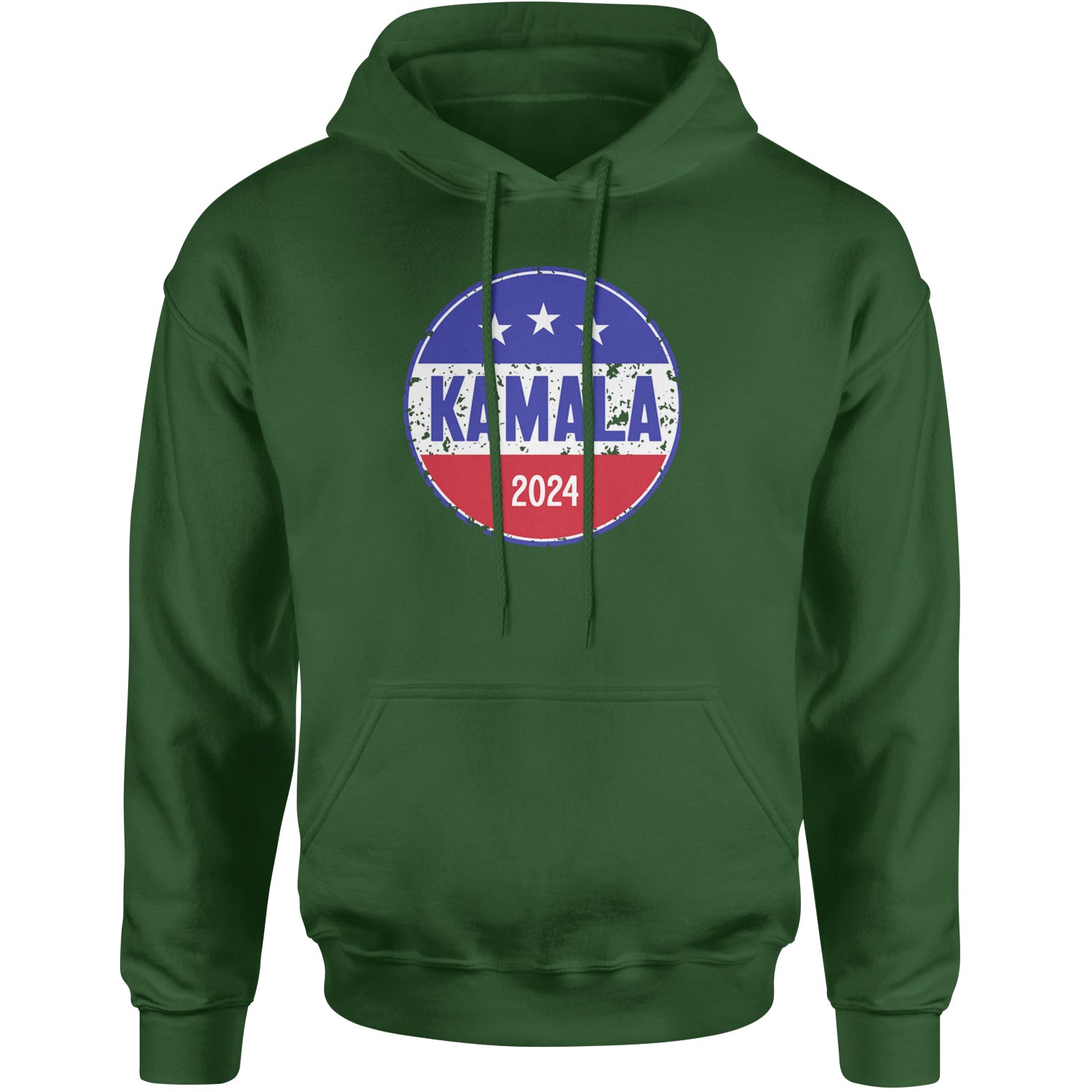 Kamala Badge 2024 - Kamala Harris For President 2024 Adult Hoodie Sweatshirt Forest Green