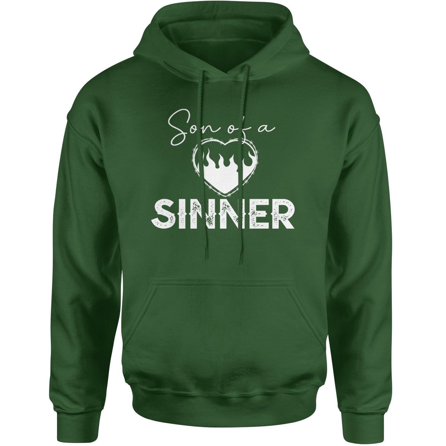 Son Of A Sinner Somebody Save Me From Myself  Adult Hoodie Sweatshirt Forest Green