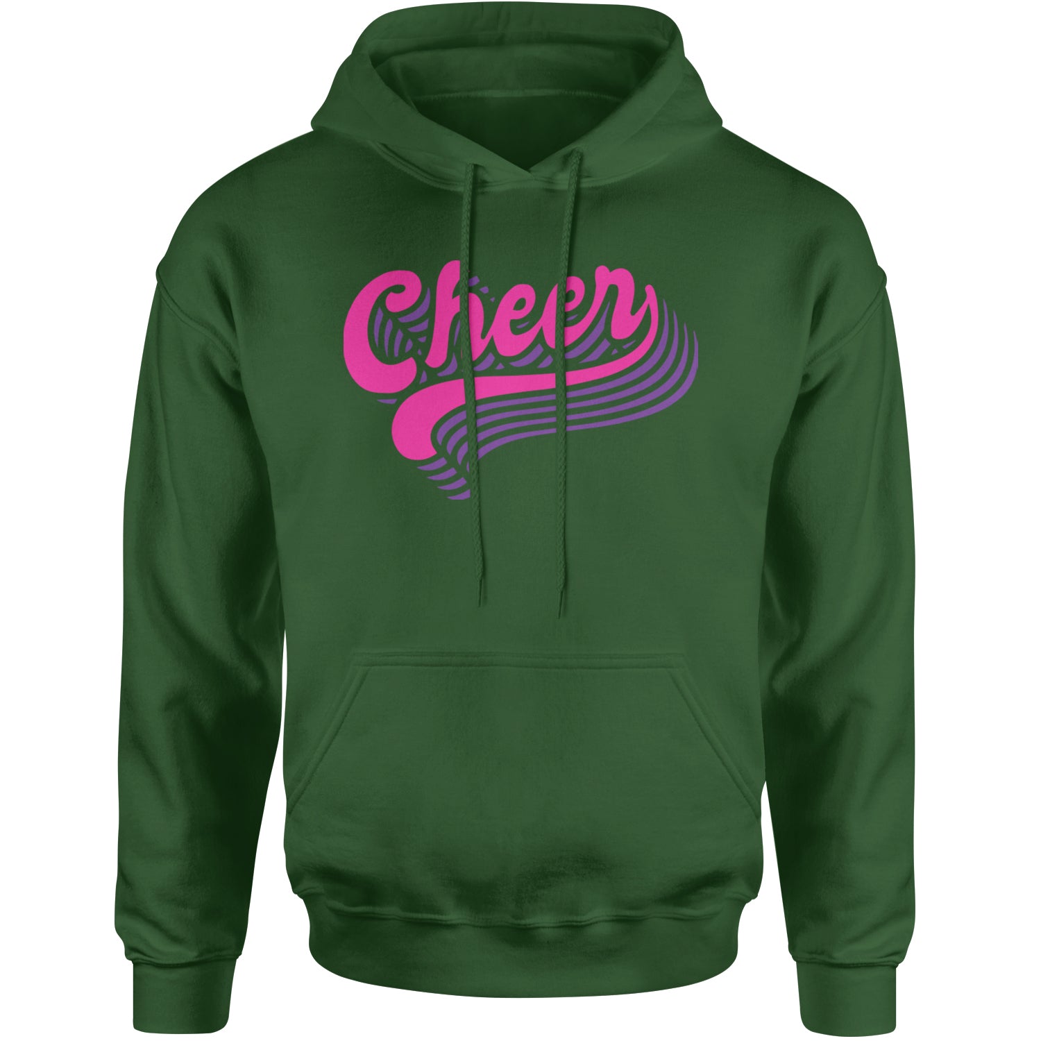 Cheer Pride Adult Hoodie Sweatshirt Forest Green