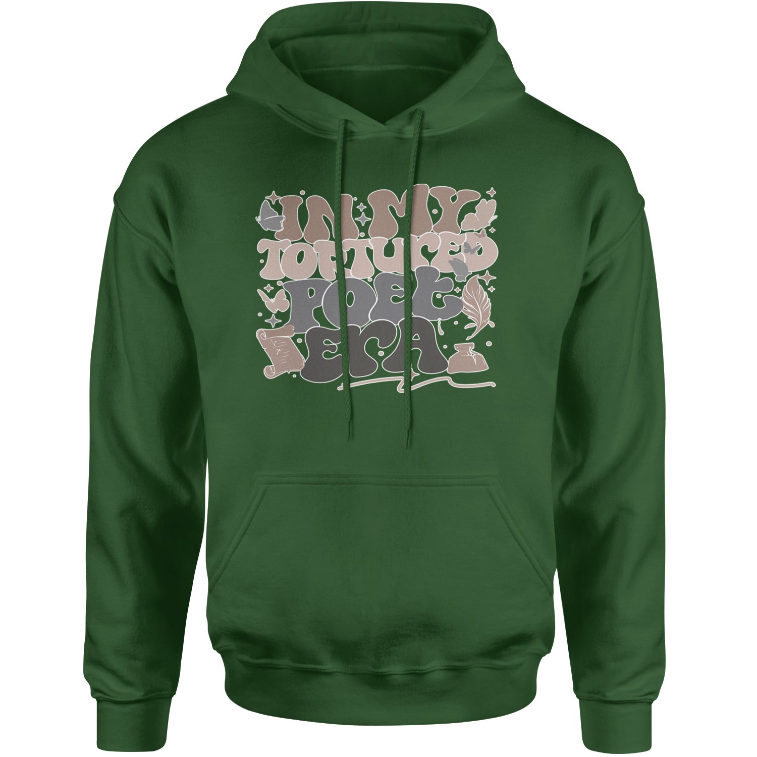 In My Tortured Poet Era TTPD Music Adult Hoodie Sweatshirt Forest Green