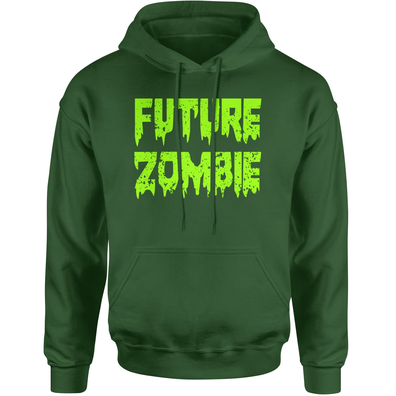 Future Zombie Horror Adult Hoodie Sweatshirt Forest Green