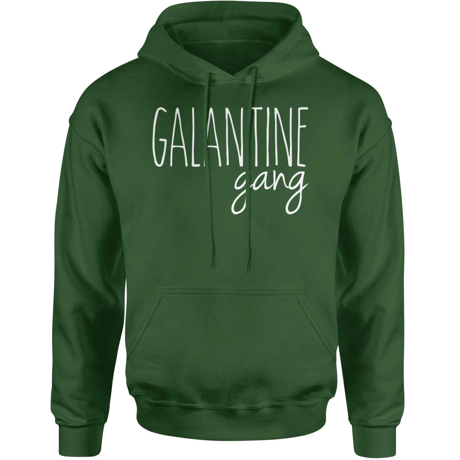 Galentine Gang Valentine's Shirt Adult Hoodie Sweatshirt Forest Green