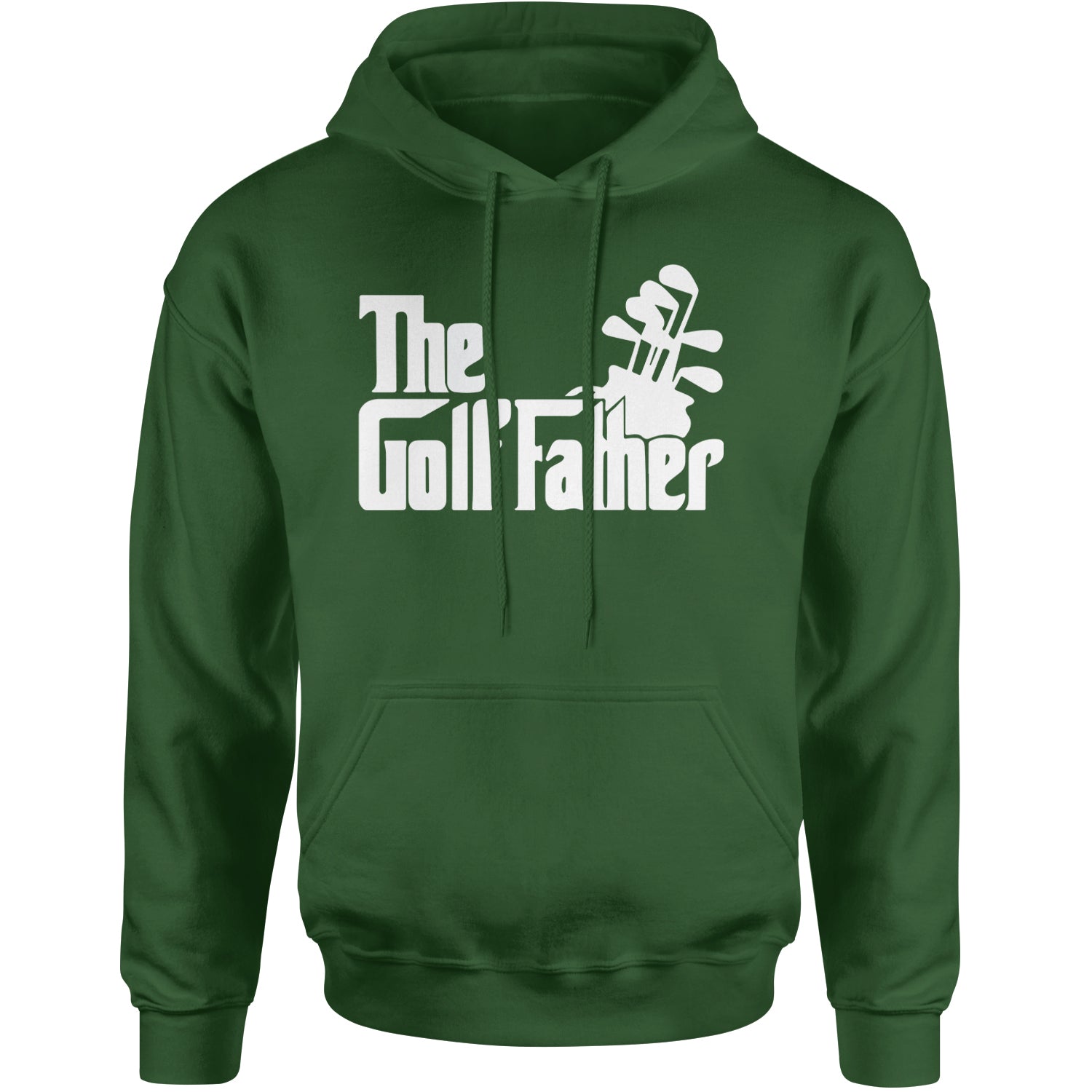 The Golf Father Golfing Dad  Adult Hoodie Sweatshirt Forest Green